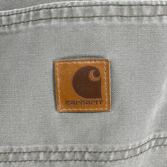 CARHARTT Pants Mens 34x32 B151 Utility Work Canvas Carpenter Khaki Cotton Beige - Picture 5 of 14